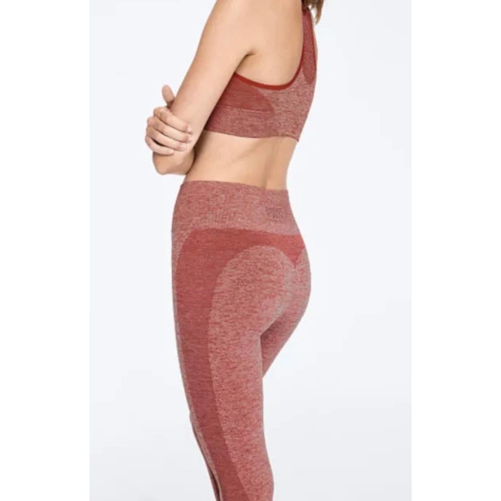 Victoria Secret PINK Seamless Workout Tight High Waist Leggings Cinnibar Marl M